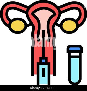 Embryo Transfer Farbe Symbol Vektor Illustration Stock Vektor