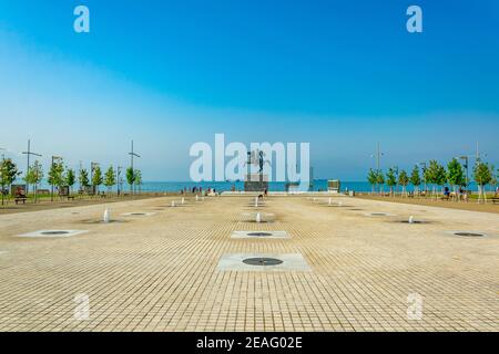 Statue von Alexander dem Großen in Thessaloniki, Griechenland Stockfoto