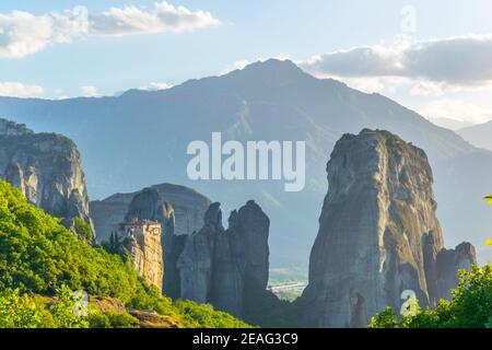 Kloster von Roussanou in Meteora, Griechenland Stockfoto