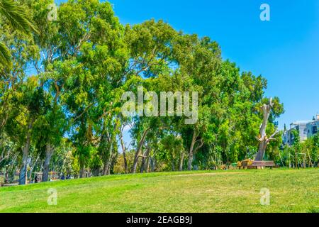 Promenade am Fluss Yarkon in Tel Aviv, Israel Stockfoto