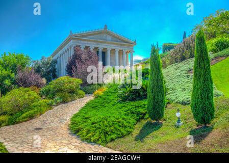 Universal House of Justice in Bahai Gardens in Haifa, Israel Stockfoto