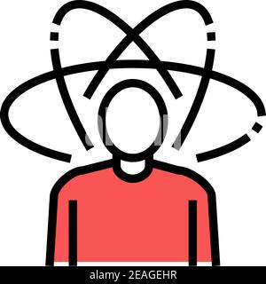 Darstellung der Symbole für die Farbe der sanften Fähigkeiten der Integrität Stock Vektor