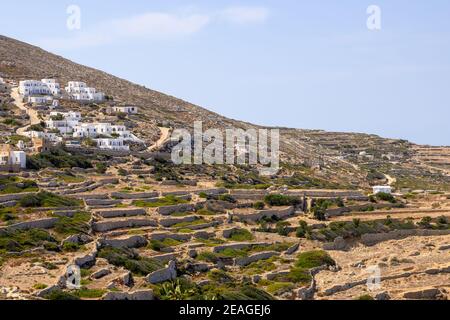 Folegandros, schöne und kleine griechische Insel in der Ägäis. Kykladen, Griechenland Stockfoto