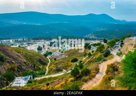 Alter jüdischer Friedhof in Tsfat/Safed. Israel Stockfoto