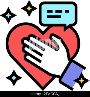 Ehrlichkeit weiche Geschicklichkeit Farbe Symbol Vektor Illustration Stock Vektor