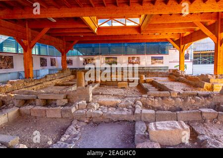 Ruinen von Magdala in der Nähe des Sees von galiläa in Israel Stockfoto