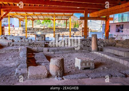 Ruinen von Magdala in der Nähe des Sees von galiläa in Israel Stockfoto