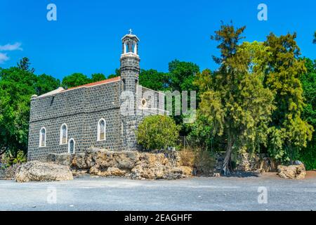 Kirche des Primats des heiligen petrus in Tabgha, Israel Stockfoto
