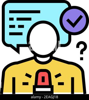 Decision Making Soft Skill Farbe Symbol Vektor Illustration Stock Vektor