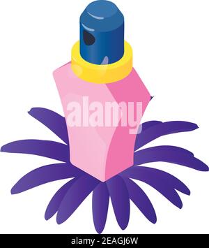 Parfüm-Ikone der Frau. Isometrische Illustration von Frau Parfüm Vektor-Symbol für Web Stock Vektor