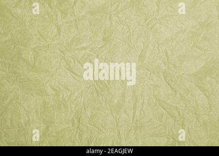 Alte zerknitterte gelbe Papier Hintergrund Textur Stockfoto