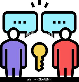 Arbeitsethik Soft Skill Farbe Symbol Vektor Illustration Stock Vektor