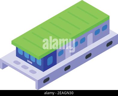 Öffentliches Fährsymbol. Isometrisch von Fähre öffentlichen Vektor-Symbol für Web-Design isoliert auf weißem Hintergrund Stock Vektor