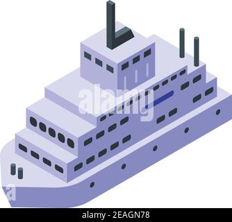 Symbol für den Passagier der Fähre. Isometrisches Vektor-Symbol für Fährpassagier für Web-Design isoliert auf weißem Hintergrund Stock Vektor
