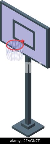 Basketballbrett-Symbol. Isometrisches Basketball Board Vektor-Symbol für Web-Design isoliert auf weißem Hintergrund Stock Vektor