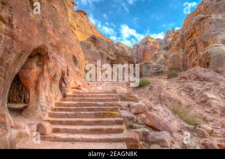 Grab des römischen Soldaten in Petra, Jordanien Stockfoto