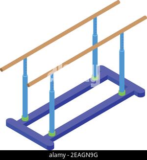 Symbol für die Bars im Fitnessstudio der Schule. Isometrische Schule Gym Bars Vektor-Symbol für Web-Design isoliert auf weißem Hintergrund Stock Vektor