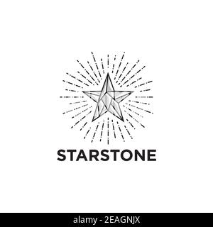 Stern Stein Illustration Logo Design Vektor Vorlage Stock Vektor