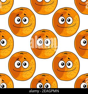 Orange Früchte nahtlose Muster Hintergrund für Vitamine Konzept-Design Stock Vektor