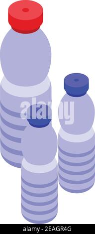 Symbol für natürliches Wasser. Isometrisches Vektor-Symbol für natürliches Wasser für Web-Design isoliert auf weißem Hintergrund Stock Vektor