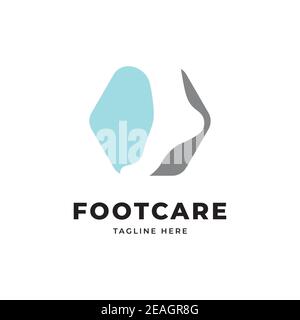 Fußpflege Logo Design Vektor-Vorlage Stock Vektor