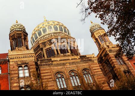 Berlin, Deutschland Neue Synagoge in der Oranienburger Straße. Stockfoto