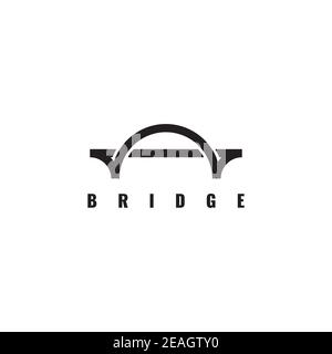 Einfache Brücke Logo Design Vektor-Vorlage Stock Vektor