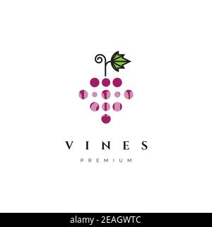 Grape Logo Design Symbol Vektor Vorlage Stock Vektor