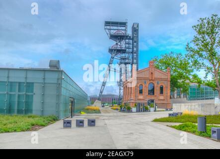 Schlesisches Museum in Katowice auf dem Platz eines ehemaligen Kohlebergwerks, Polen gebaut Stockfoto