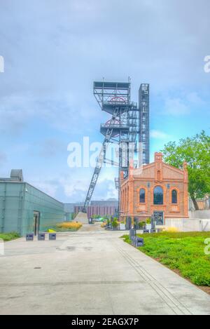 Schlesisches Museum in Katowice auf dem Platz eines ehemaligen Kohlebergwerks, Polen gebaut Stockfoto