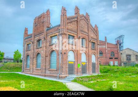 Schlesisches Museum in Katowice auf dem Platz eines ehemaligen Kohlebergwerks, Polen gebaut Stockfoto