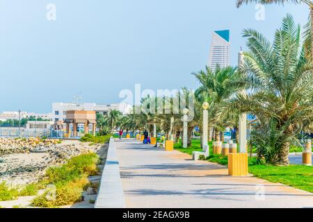 Blick auf die corniche - Promenade in Kuwait Stockfoto