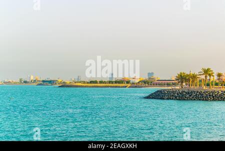 Blick auf die corniche - Promenade in Kuwait Stockfoto