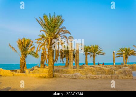 Blick auf die corniche - Promenade in Kuwait Stockfoto