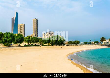 Blick auf die corniche - Promenade in Kuwait Stockfoto