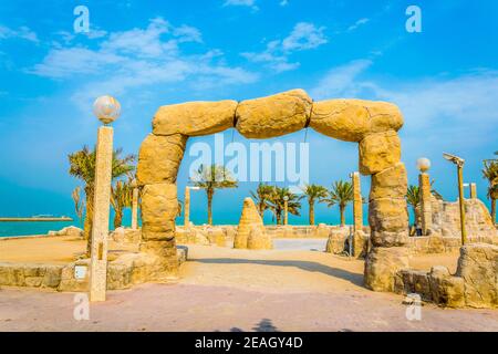 Blick auf die corniche - Promenade in Kuwait Stockfoto