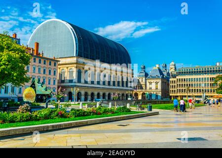 Nationale Oper und Rathaus in Lyon, Frankreich Stockfoto