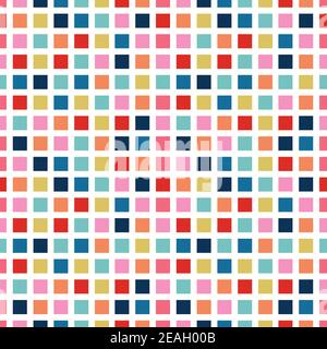 Bunte Geometrische Quadrat Vektor Wiederholen Hintergrund. Abstract Multi Colored Modernes Design. Einfach, Alles Wiederholen. Inneneinrichtung, Inneneinrichtung, Inneneinrichtung. Vektor EPS 10 Kachel. Stock Vektor