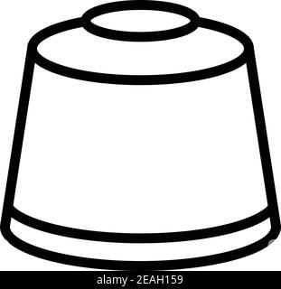 Nespresso Kapsel Symbol. Umriss nespresso Kapsel Vektor-Symbol für Web-Design isoliert auf weißem Hintergrund Stock Vektor