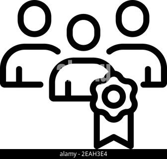 Symbol für das Autoritätsteam. Vektorsymbol für Authority Team für Webdesign auf weißem Hintergrund isoliert Stock Vektor