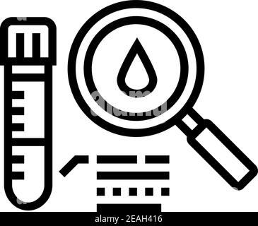 Analyse für Befruchtung Linie Symbol Vektor Illustration Stock Vektor