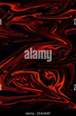 Abstrakter roter Hintergrund, flüssige Farben, Acrylfarben rotes vertikales Bild, Designhintergrund, pastellfarbene wellige Linien, flüssige Kunst, 3D Grafiken Stockfoto