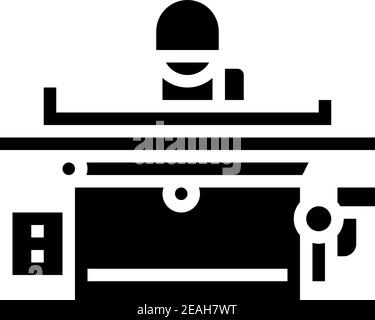 Schleifmaschine Glyphe Symbol Vektor-Illustration Stock Vektor