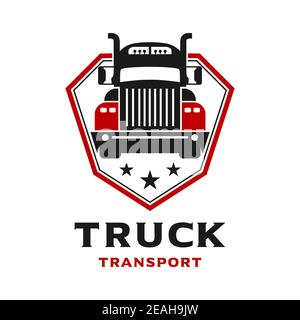 LKW Schild Logo Ihr Unternehmen Stockfoto