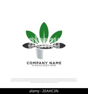 vektor-Illustration von Kaffee und Tee Logo-Design, Bio-Getränk Logo-Vorlage Stock Vektor