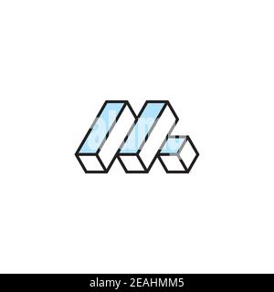 Buchstabe M Logo Design Inspiration Vektor Vorlage. Bau-Logo mit Buchstabensymbol Stock Vektor