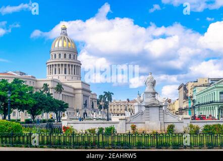 El Capitolio und Stadtbild in Havanna, Kuba Stockfoto