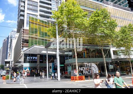World Square Mischnutzung Entwicklung auf George Street in Sydney Stadtzentrum, NSW, Australien Stockfoto