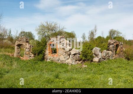Zvarde Lettland. Verlassenes Dorf. Stockfoto