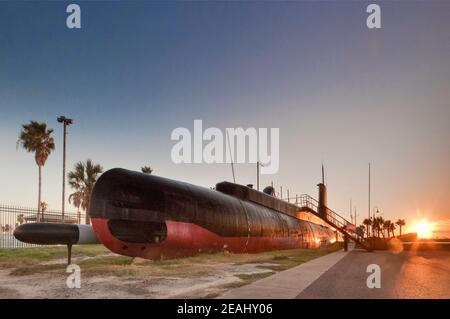 USS Cavalla, U-Boot WW2, im Seawolf Park, Pelican Island, Galveston, Texas, USA Stockfoto